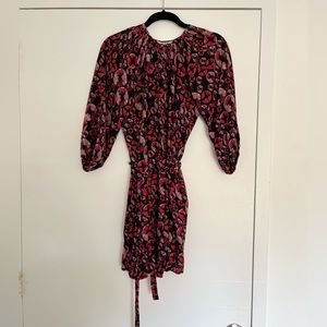 Tucker Printed Silk Shirtdress